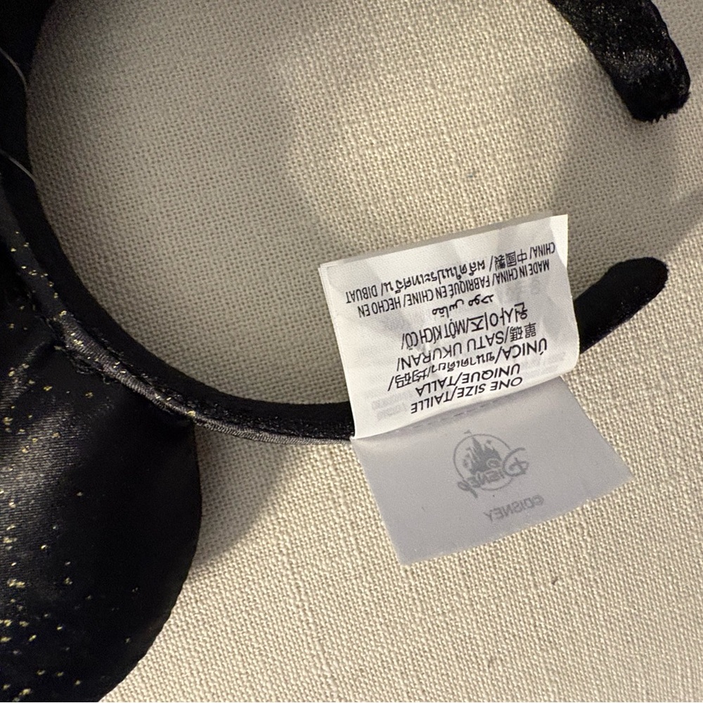 Disney Black and Gold Sequin Minnie Ears Headband new with tag 2024 - Picture 6 of 7